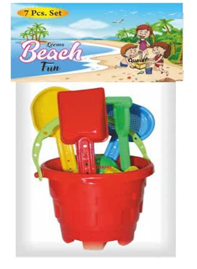 Quasar Beach Castle Water Tools Toys Sand Game Kids Beach Toys, Sand Toys for Kids Beach Toy Bucket, Sand Garden Pretend Role Play Set Children Learn Play Fun Toddler Kids Set (7 Piece Set) - Image 4